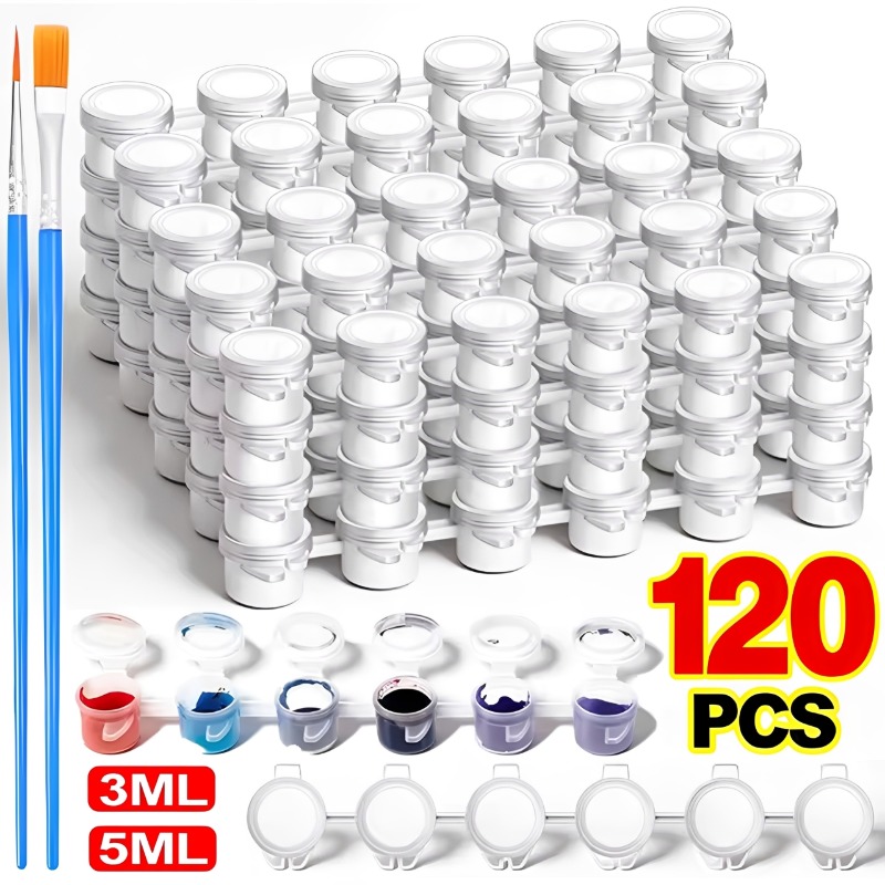 Photography Design - 3/5ml Empty Paint Pots with Lid