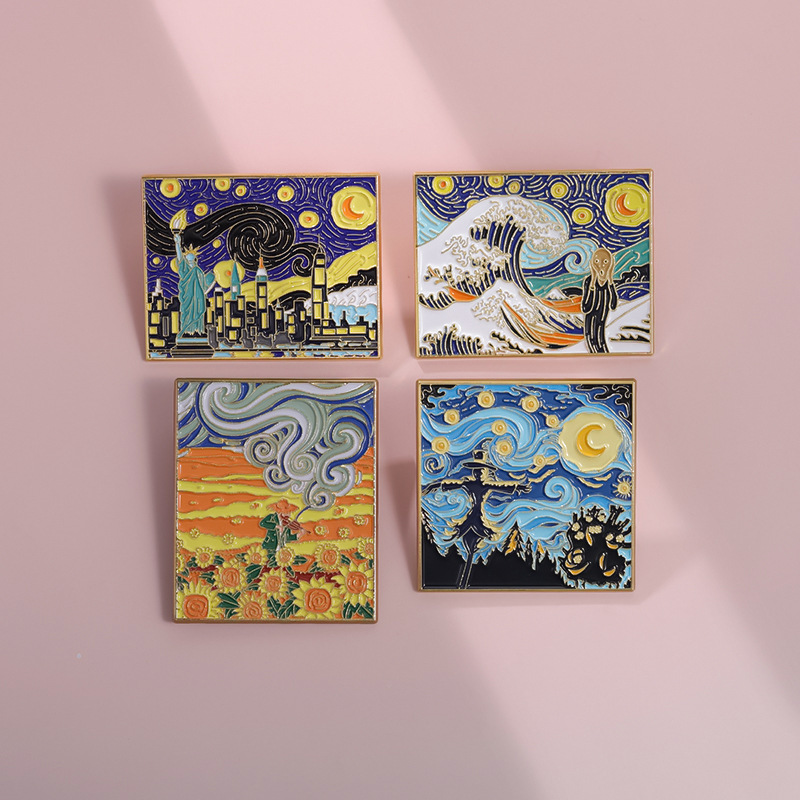 Fairy Tale Oil Painting Brooch - Photography Geometry review and price