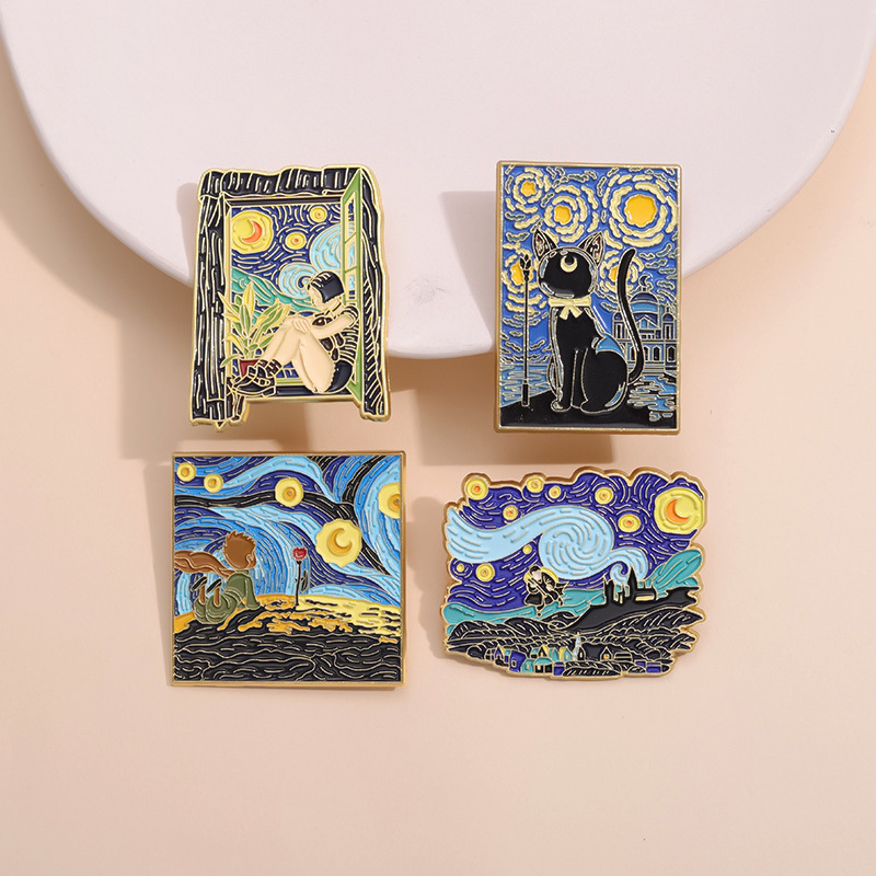 Fairy Tale Oil Painting Brooch - Photography Geometry review and price