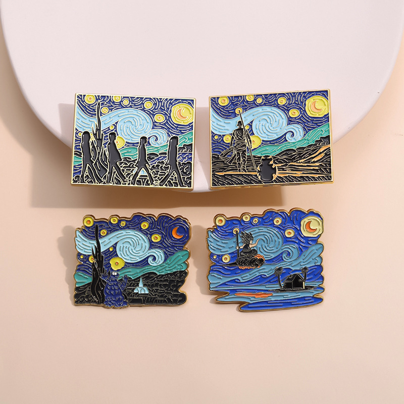 Fairy Tale Oil Painting Brooch - Photography Geometry review and price