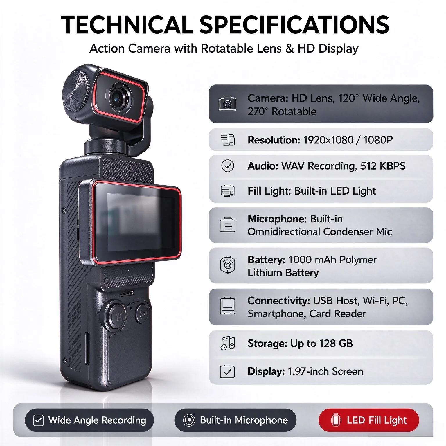 New Pocket Handheld Vlog Camer - Photographic Memory review and price
