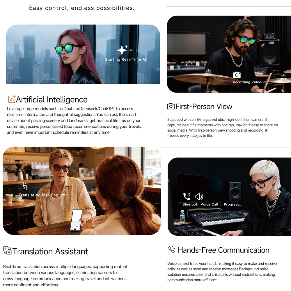 2026 Smart AI Glasses MT5-mini - Photography Japanese review and price