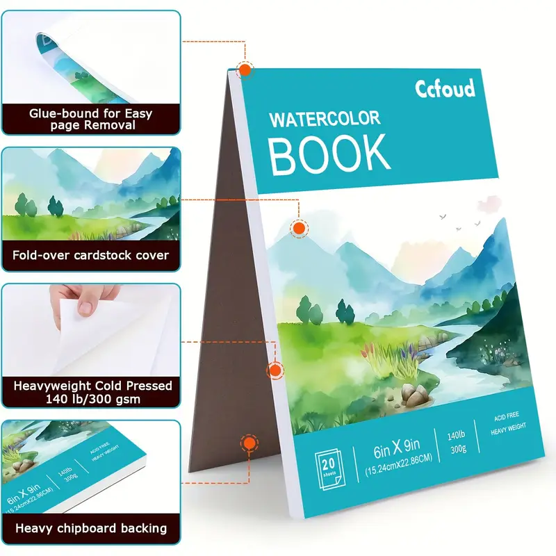 2pcs 12 Sheets Watercolor Sket - Photography Book review and price